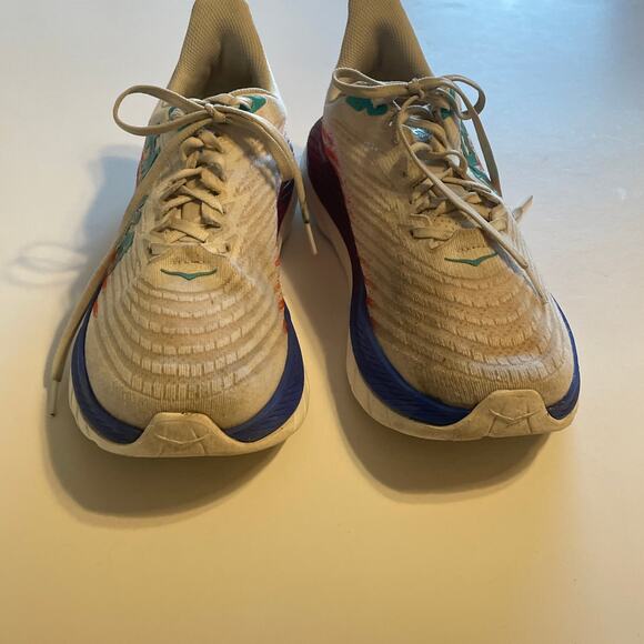 Hoka ONE Mach 5 White & Scuba Blue Womens Size 10.5B Running Sports Gym Workout - Picture 7 of 8
